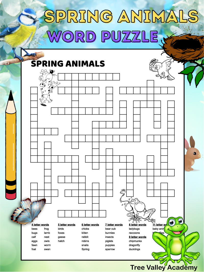 fill in puzzles free printable - printable party favors